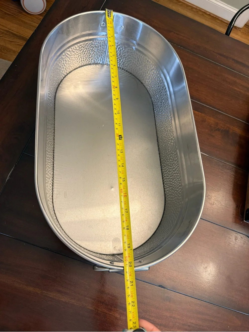 Better Homes & Gardens Stainless Steel Hammered Oval Tub